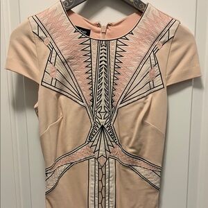 Bebe Soft Pink Dress with embroidered chest